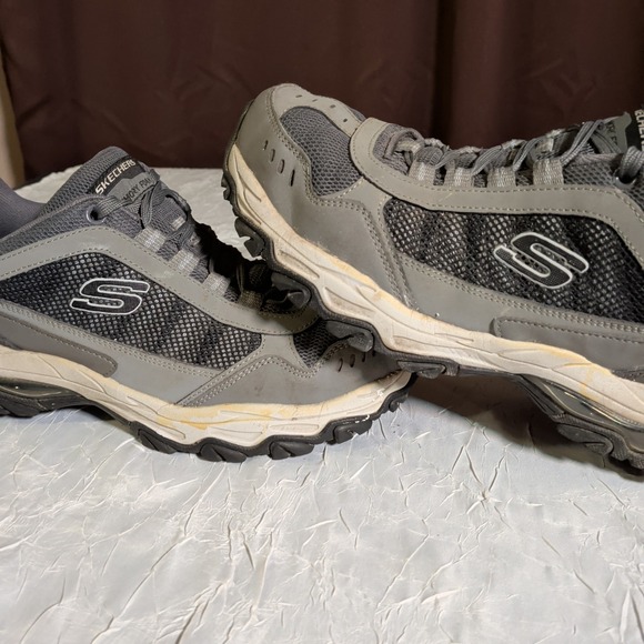 Skechers After Burn Fit Air Shoes Mens Size 10.5W 52697W Gray Running Sneakers - Picture 3 of 9